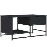 vidaXL Table basse noire 85,5x51x45 cm Bois composite