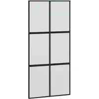 vidaXL Porte coulissante noire 102,5x205 cm verre trempé et aluminium