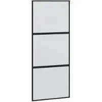vidaXL Porte coulissante noire 90x205 cm verre trempé et aluminium