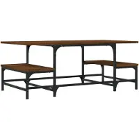 vidaXL Table basse marron imitation chêne 100x50,5x40 cm Bois composite