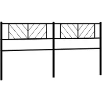 vidaXL Tête de lit en métal noir 193 cm
