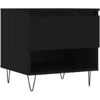 vidaXL Table basse noire 50x46x50 cm bois composite