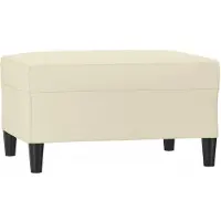vidaXL Repose-pied Crème 70x55x41 cm Similicuir