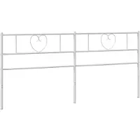 vidaXL Tête de lit de rechange en métal blanc 193 cm