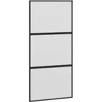 vidaXL Porte coulissante noire 102,5x205 cm verre trempé et aluminium