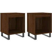 vidaXL Tables de chevet 2 pcs chêne marron 40x35x50 cm bois ingénierie