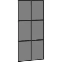 vidaXL Porte coulissante noire 102,5x205 cm verre trempé et aluminium