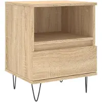 vidaXL Table de chevet chêne sonoma 40x35x50 cm bois d’ingénierie
