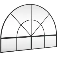 vidaXL Miroir mural noir 100x70 cm arche fer