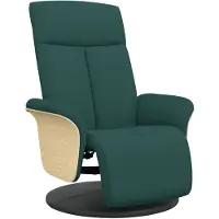 vidaXL Fauteuil relax avec repose-pieds Vert foncé Tissu