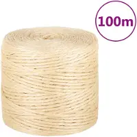 vidaXL Corde 100 % sisal 4 mm 100 m