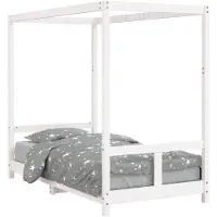 vidaXL Lit d'enfant blanc 80x160 cm pin massif
