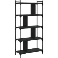 vidaXL Bibliothèque 5 niveaux noir 76x32x158 cm bois d'ingénierie