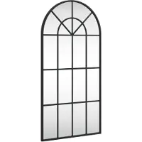 vidaXL Miroir mural noir 40x80 cm arche fer