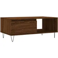 vidaXL Table basse marron imitation chêne 90x50x36,5 cm Bois composite