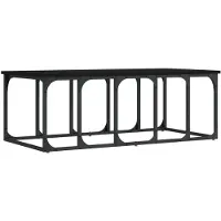vidaXL Table basse noire 100x50x35,5 cm Bois composite