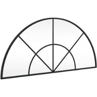 vidaXL Miroir mural noir 80x40 cm arche fer