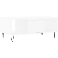 vidaXL Table basse blanche 90x50x36,5 cm Bois composite