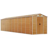 vidaXL Abri de jardin brun clair 191x895x198 cm Acier galvanisé