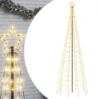 vidaXL Sapin de Noël à LED avec piquets 570 LED blanc chaud 300 cm
