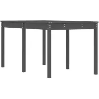 vidaXL Table de jardin Gris 159,5x82,5x76 cm Pin massif