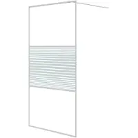 vidaXL Paroi de douche pour passage piétonnier blanc 100x195 cm ESG-verre clair
