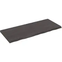 vidaXL Dessus de table marron foncé bois chêne massif traité