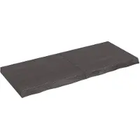 vidaXL Dessus de table marron foncé bois chêne massif traité