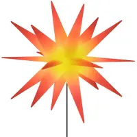 vidaXL Étoile de Noël LED avec piquet de terre Pliable Rouge 57 cm