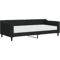 vidaXL Lit de jour avec matelas Noir 90x200 cm Tissu