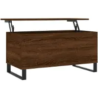 vidaXL Table basse marron imitation chêne 90x44,5x45 cm Bois composite