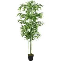 vidaXL Bambou artificiel 240 feuilles 80 cm vert