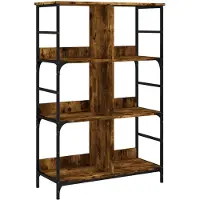 vidaXL Bibliothèque chêne fumé 78,5x33x117,5 cm bois d'ingénierie