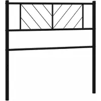 vidaXL Tête de lit en métal noir 100 cm