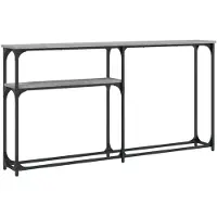 vidaXL Table console sonoma gris 145x22,5x75 cm bois d'ingénierie