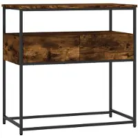 vidaXL Table console chêne fumé 75x40x75 cm bois d'ingénierie