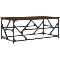 vidaXL Table basse marron imitation chêne 100x50x40 cm Bois composite