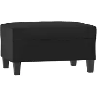 vidaXL Repose-pied Noir 70x55x41 cm Similicuir