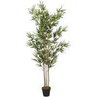 vidaXL Bambou artificiel 1380 feuilles 200 cm vert