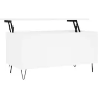 vidaXL Table basse blanche 90x44,5x45 cm Bois composite