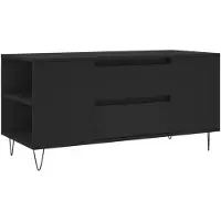 vidaXL Table basse noire 102x44,5x50 cm Bois composite