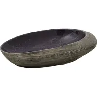 vidaXL Vasque à poser Lilas et Gris Ovale 59x40x14 cm Céramique