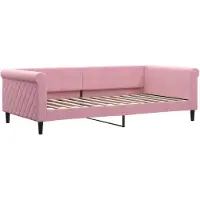 vidaXL Lit de jour rose 100x200 cm velours