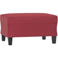 vidaXL Repose-pied Rouge bordeaux 70x55x41 cm Similicuir