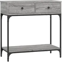 vidaXL Table console sonoma gris 75x34,5x75 cm bois d'ingénierie