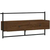 vidaXL Armoire TV murale Chêne brun 100,5x30x51 cm Bois composite