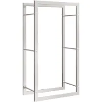 vidaXL Étagère à bois de chauffage 50x28x94 cm Acier inoxydable