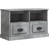 vidaXL Armoire TV gris béton 80x35x50 cm Bois composite