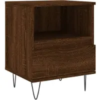 vidaXL Table de chevet chêne marron 40x35x50 cm bois d’ingénierie