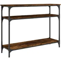 vidaXL Table console chêne fumé 100x29x75 cm bois d'ingénierie